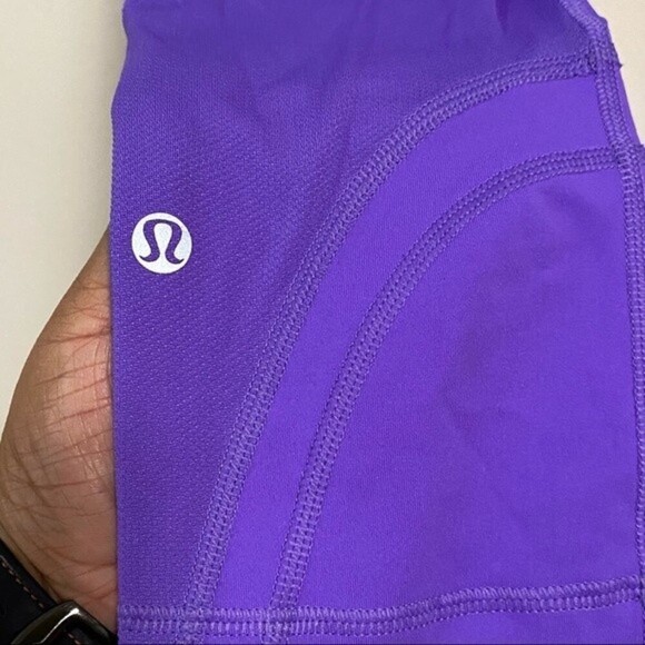 Lululemon Leggings Womens size 4 Purple Run Inspire Crop Leggings - Picture 7 of 10